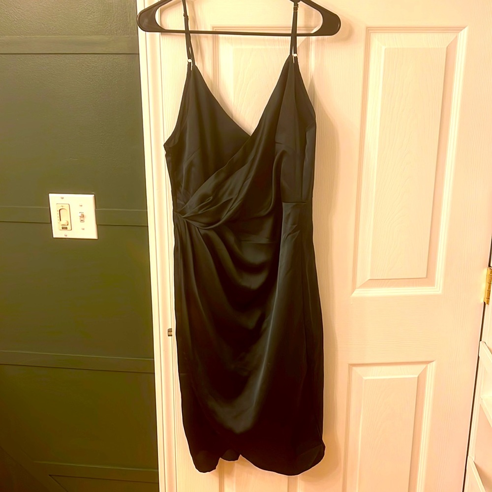 Green silk dress fashion nova size L